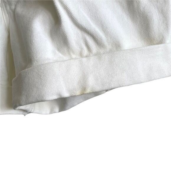 CAFE LA VIE Vintage White High Waisted Denim Shorts With Cuff Zip Fly 26 - Picture 2 of 10